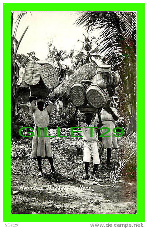 HAITI - BASKETS SELLERS  - ANIMÉE - PHOTO, G. COUBA - ÉCRITE EN 1948  - - Haïti