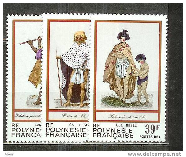 POLYNESIE  N° 216 à 218**    FOLKLORE - Unused Stamps