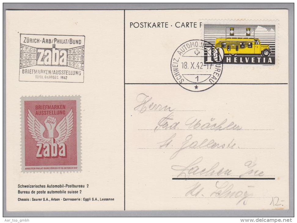 Heimat Sonderstempel 1942-10-18 Zürich-ARB/Philat./Bund - Lettres & Documents