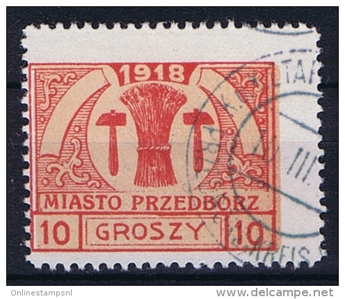 Poland Local Issues 1917 Przedbórz, Mi 6 Type 2, Used Signed Perfo 11,5 - Usados