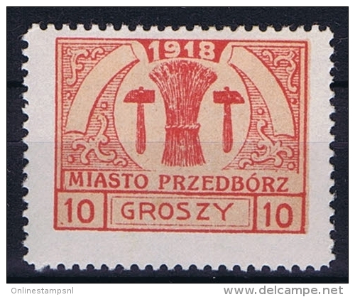 Poland Local Issues 1917 Przedbórz, Mi 6 Type 2, MH/* Perfo 11,5 - Ungebraucht
