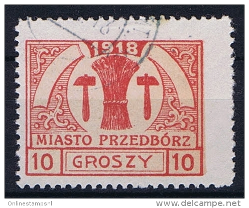 Poland Local Issues 1917 Przedbórz, Mi 6 Type 1, Used Signed Perfo 11,5 - Usati