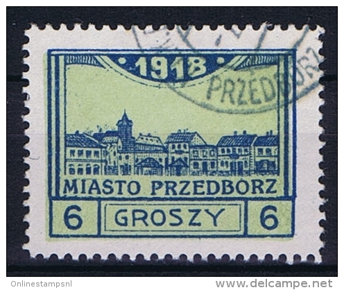 Poland Local Issues 1917 Przedbórz, Mi 5 Type 2, Signed Used Perfo 11,5 - Gebraucht
