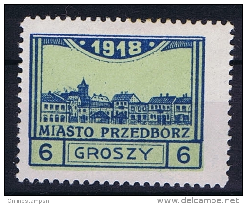 Poland Local Issues 1917 Przedbórz, Mi 5 Type 2, Signed MH/* Perfo 11,5 - Ongebruikt