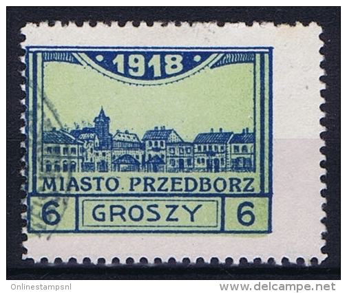 Poland Local Issues 1917 Przedbórz, Mi 5 Type 3, Used ,signed, Perfo 11,5 - Gebraucht