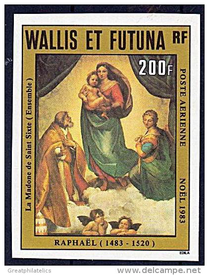 WALLIS & FUTUNA 1983 CHRISTMAS Imperforated MNH SC#C128 CV$22 RAPHAEL PAINTING (D0145) - Unused Stamps