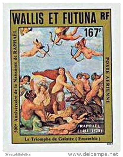 WALLIS & FUTUNA 1983 CHRISTMAS Imperforated MNH SC#C126 CV$18 RAPHAEL PAINTING, ARCHERY (D0145) - Neufs