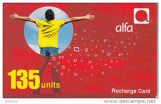 LEBANON - Man, ALFA Recharge Card 135 Units, Exp.date 21/09/08, Used - Libano