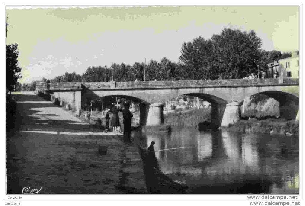 40 - TARTAS - Le Pont Et Les Quais - Pêcheurs à La Ligne - CPSM - Tartas