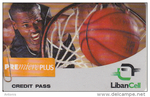 LEBANON - Basketball, Liban Cell Promotion Prepaid Card, Exp.date 10/11/01, Used - Libano