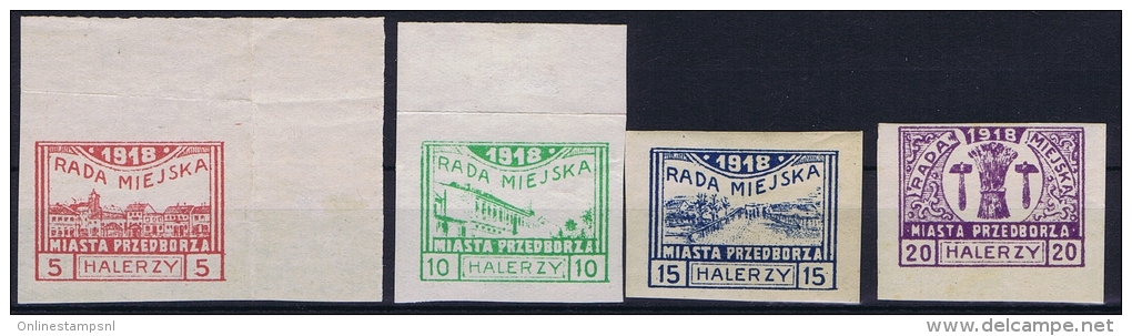 Poland Local Issues 1918 Przedbörz, Mi 15 - 18   Unused Possible Forgerie - Ongebruikt