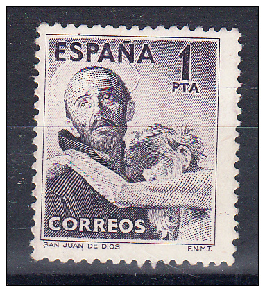 ESPAÑA 1950.EDIFIL 1070. SAN JUAN DE DIOS. SERIE COMPLETA .NUEVO CON CHARNELA.SES169 - Unused Stamps