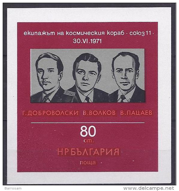 Bulgaria1971: Michel Block34 "SOJUS II" Mnh** - Europe