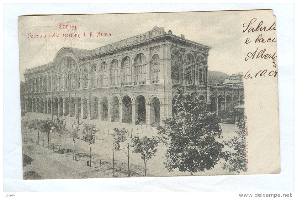 TORINO STAZIONE PORTA NUOVA 1909  FP VG - Stazione Porta Nuova