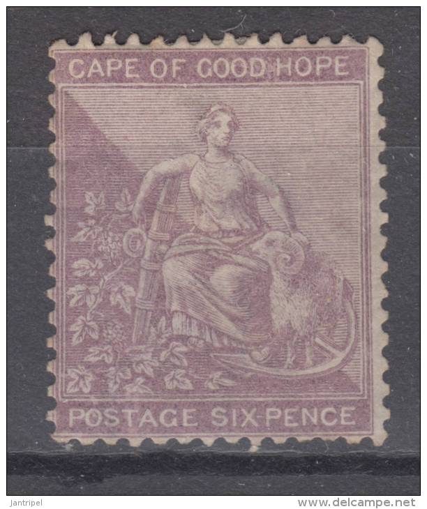 CAPE Of GOOD HOPE  1864  6 D  MH    NO GUM   "SEE SCAN FOR QUALITY" - Cap De Bonne Espérance (1853-1904)
