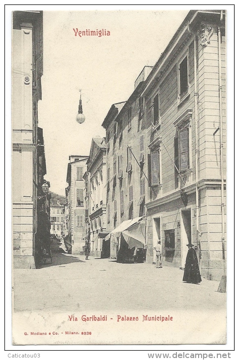 VENTIMIGLIA (Italie) - Via Garibaldi - Palazzo Municipale - Autres & Non Classés