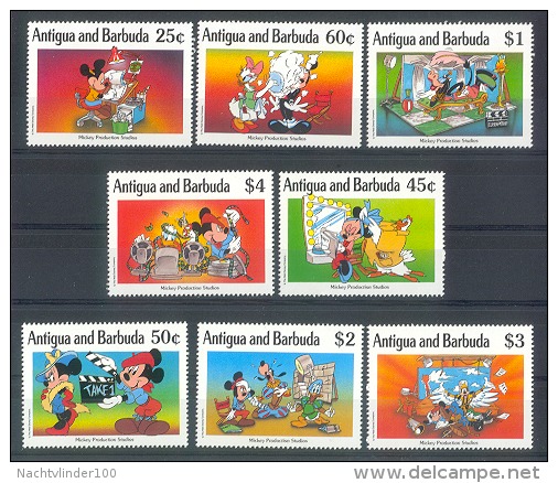 Myu221 WALT DISNEY MICKEY PRODUCTION STUDIOS HOLLYWOOD FILMCAMERA GOOFY ANTIGUA & BARBUDA 1990 PF/MNH - Disney