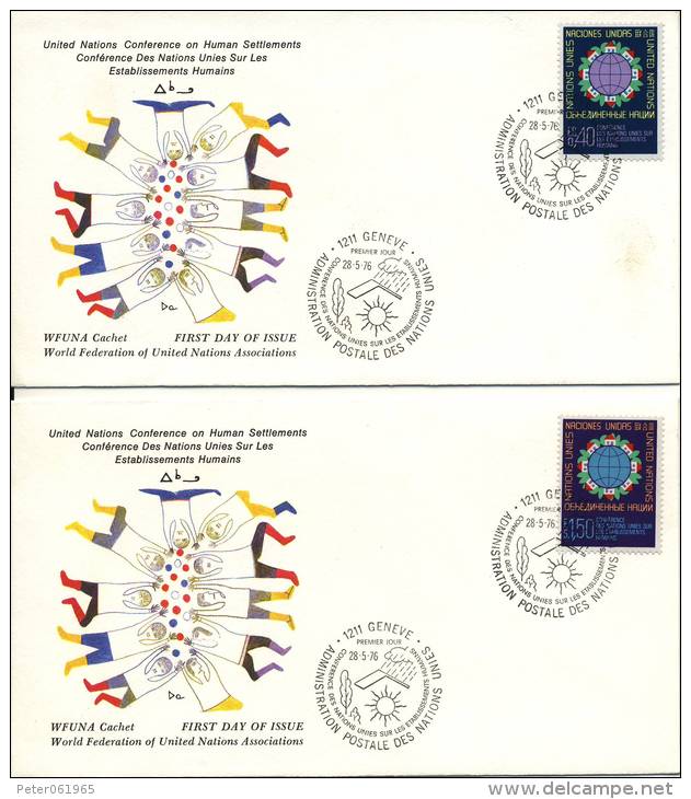 VN - 2 FDC´s Blanco / Open Klep - 1976 - FDC