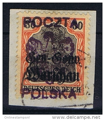 Poland: Local Overprints: Kalisz Type I, On German Occupation Stamps, Surcharge Wide Eagle - Used Stamps