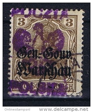 Poland: Local overprints: Kalisz type I, on German Occupation stamps, Surcharge wide Eagle