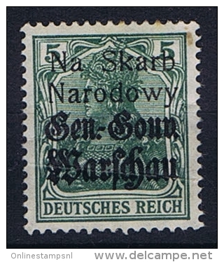 Poland: Local Overprints: Type I German Occupation Stamps MH/*, Na Skaro Narodowy Private Reprint Of Włocławek - Ongebruikt