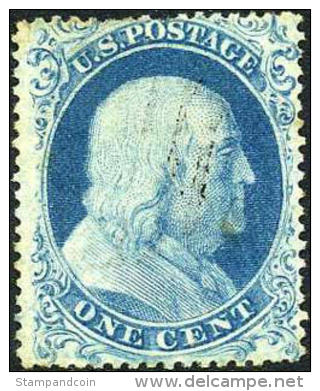 US #18 Used 1c Franklin, Type I, From 1861 - Used Stamps