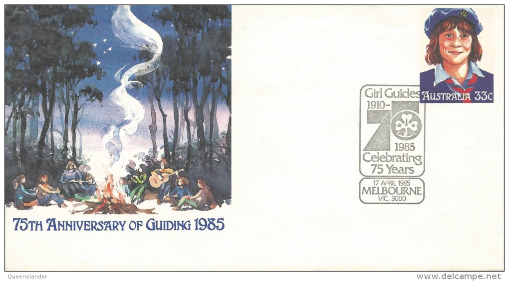 1985 75th Anniversay Of Guiding Nice Special Postmark Melbourne On 1985 Guide PSE  No 73 - Bolli E Annullamenti