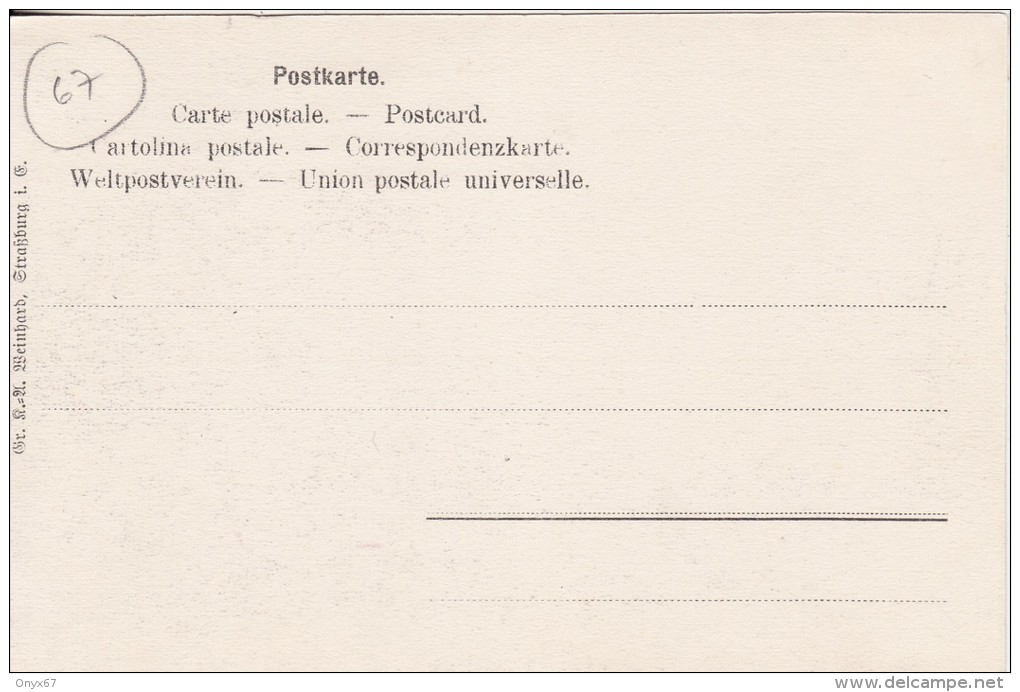 SELESTAT-SCHLETTSTADT (Bas-Rhin)  Neuer Weg - Commerce X. BRONNER - Carte COLOREE - Précurseur - VOIR 2 SCANS - - Selestat