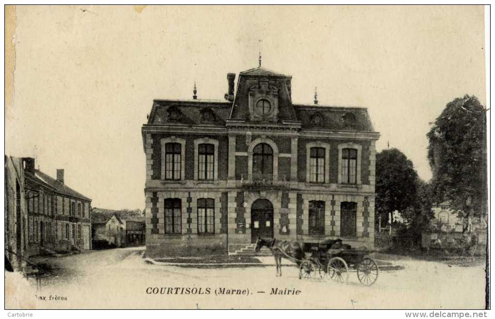 51 - COURTISOLS - Mairie - Animée - EN L'ÉTAT - Courtisols