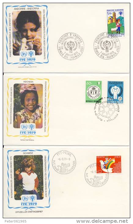 VN - Internationaal Jaar van het Kind 1979 - 35 FDC´s