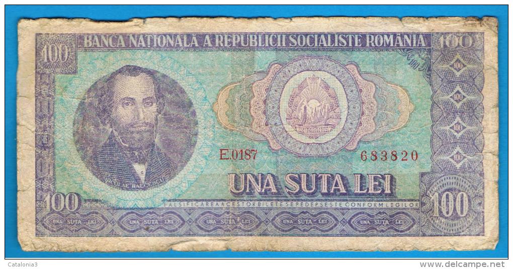 RUMANIA  -  100 Lei 1966 Circulado  P-97 - Rumania