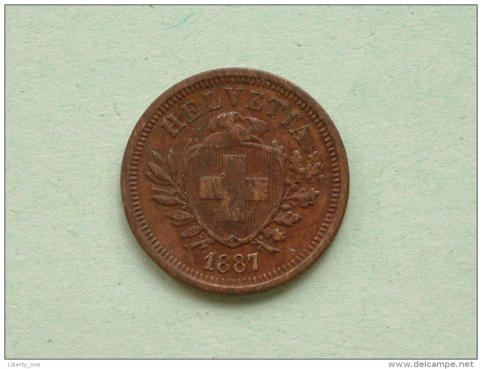 1887 - 1 RAPPEN / KM 3.1 ( Uncleaned - For Grade, Please See Photo ) ! - Autres & Non Classés