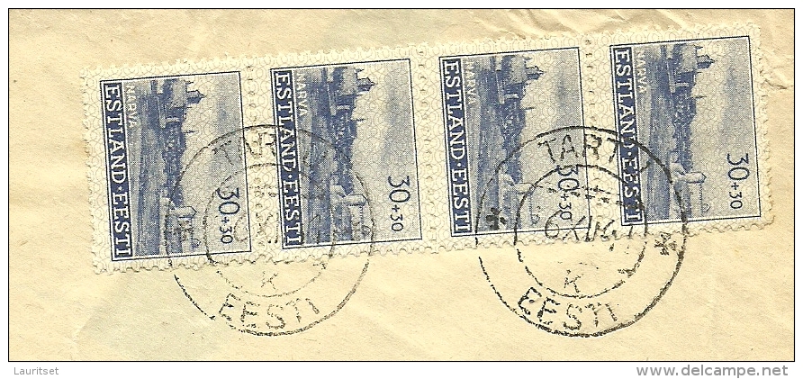 Estland Estonia Estonie 1941 Brief Dt. Bezetzung - Occupation 1938-45