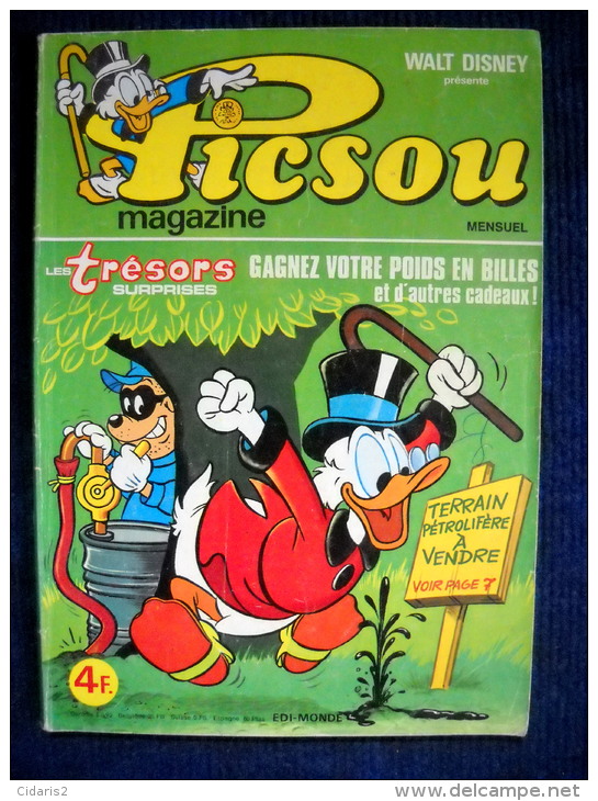 BD Bande Dessinée « PICSOU MAGAZINE » Walt DISNEY N°70 Mickey Donald Minnie Picsou Decembre 1977 TBE ! - Picsou Magazine