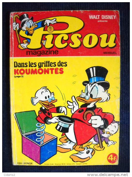 BD Bande Dessinée « PICSOU MAGAZINE » Walt DISNEY N°61 Mickey Donald Minnie Picsou Mars 1977 ! - Picsou Magazine