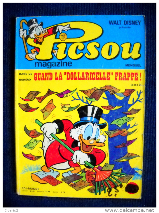 BD Bande Dessinée « PICSOU MAGAZINE » Walt DISNEY N°44 Mickey Donald Minnie Picsou 1975 ! - Picsou Magazine