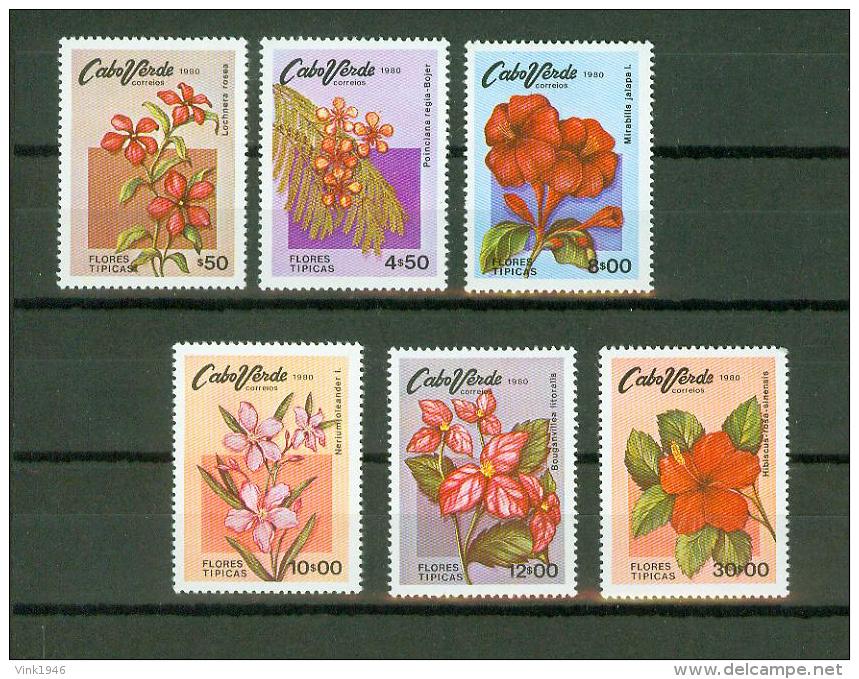 Cape Verde 1980,6V,flowers,bloemen,blumen,fleurs,flores,MNH/Postfris, (E2140 - Andere & Zonder Classificatie