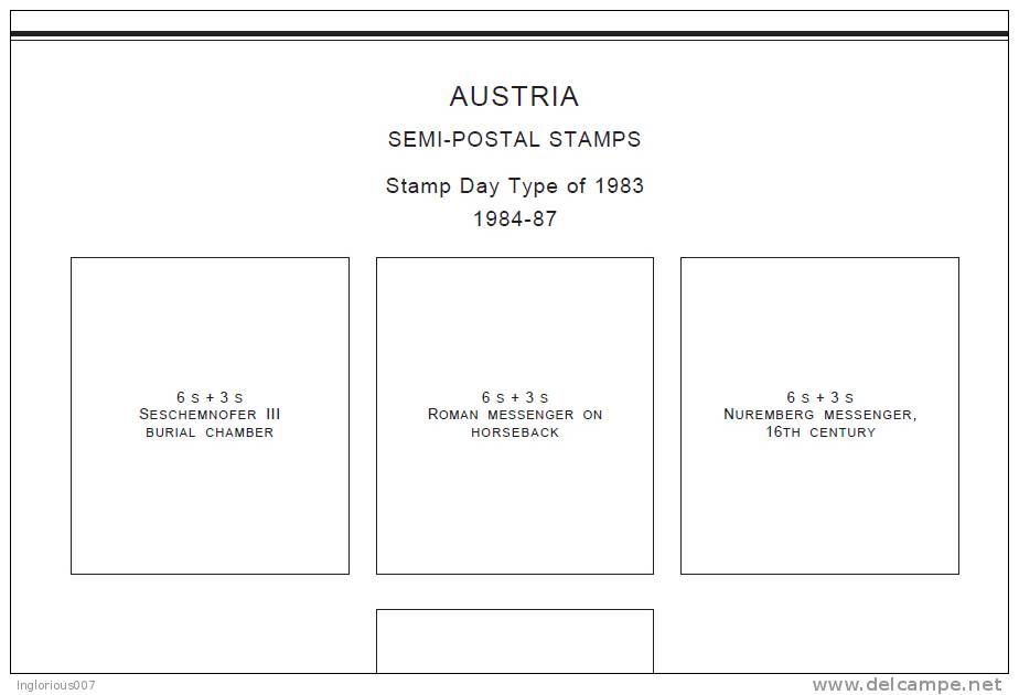 AUSTRIA STAMP ALBUM PAGES 1850-2011 (333 pages)