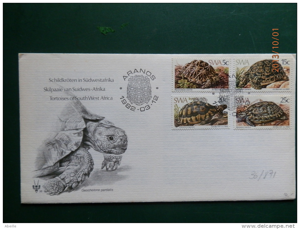 36/871   FDC   SWA - Turtles