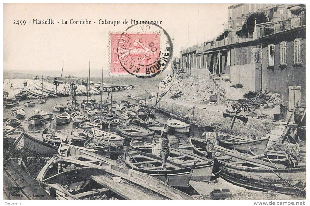 MARSEILLE LA CORNICHE CALANQUE DE MALMOUSQUE BARQUES DE PECHE 13 - Zonder Classificatie