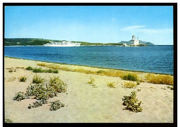 D0266] Sardegna OLBIA LA SPIAGGIA DEL LIDO DEL SOLE FG Viaggiata 1973 Nave Ship Paquebot - Olbia