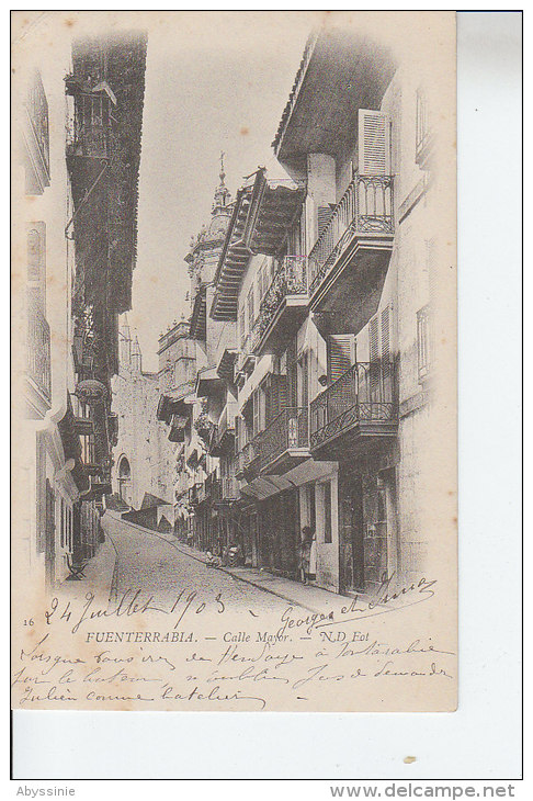 D18 543 - ESPAGNE - FUENTERRABIA - (1900) (animé) Calle Mayor - Álava (Vitoria)