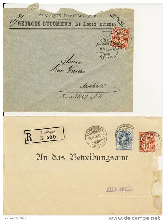 6 Poststukken Zwitserland / Poststücke Schweiz - Other & Unclassified