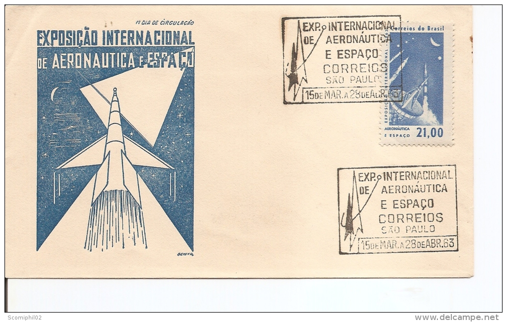 Espace -Aéronautique ( FDC Du Brésil De 1963 à Voir) - Amérique Du Sud