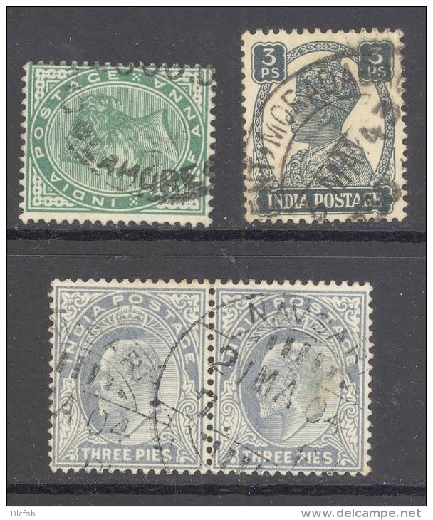 INDIA, Postmark Selection #16 - 1882-1901 Empire