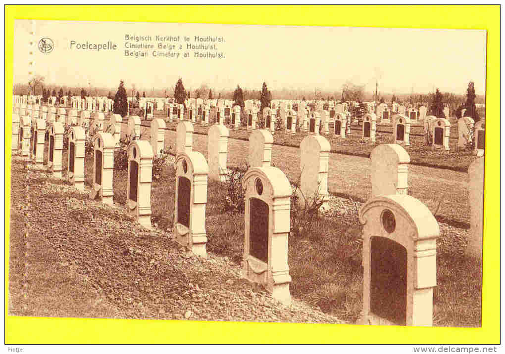 * Poelcapelle - Poelkapelle (Langemark - Ieper - Ypres) * (Nels, Edit H. Nuyttens) Cimetière Belge à Houthulst, Cimetery - Langemark-Poelkapelle