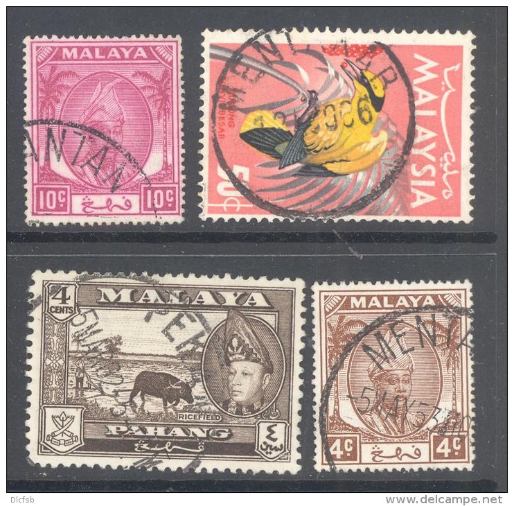 PAHANG, Postmarks KUANTAN, MENTAKAB, PEKAN, MENTAKAB - Pahang