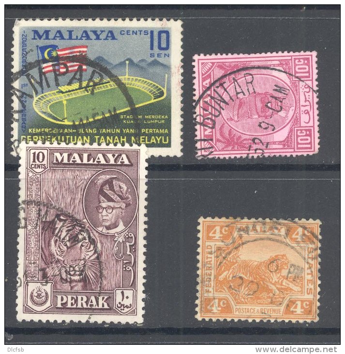 PERAK, Postmarks KAMPAR, PARIT BUNTAR, ULU BERNAM, SUNGEI SIPUT - Perak