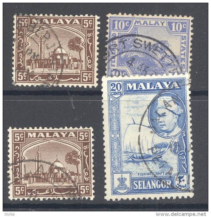 SELANGOR, Postmarks KWALA KUBU, PORT SWETTENHAM, PETALING, KLANG - Selangor