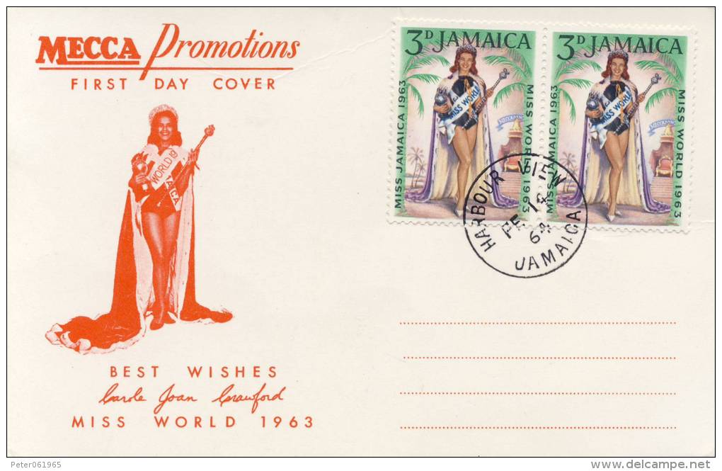 FDC Jamaica - Miss World 1963 - Jamaica (1962-...)